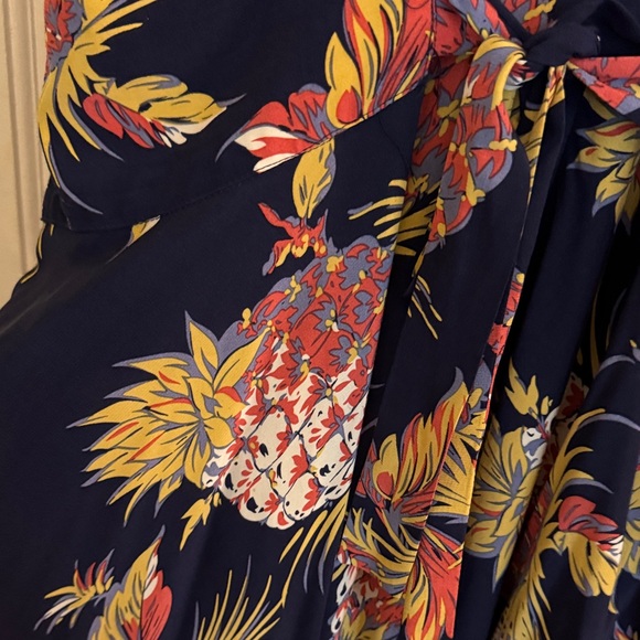 Trashy Diva Seaside Gown Pineapple Floral Kimono Maxi Dress sz 16 - Picture 9 of 9